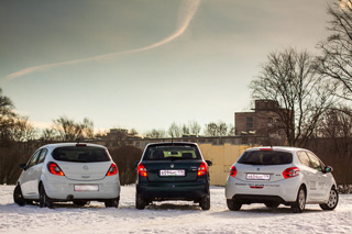 ����-����� Peugeot 208, Skoda Fabia, Opel Corsa