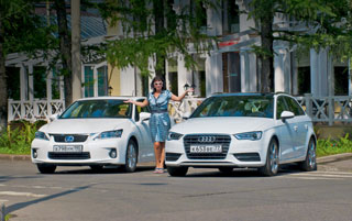����-����� Audi A3 Sportback, Lexus CT200h